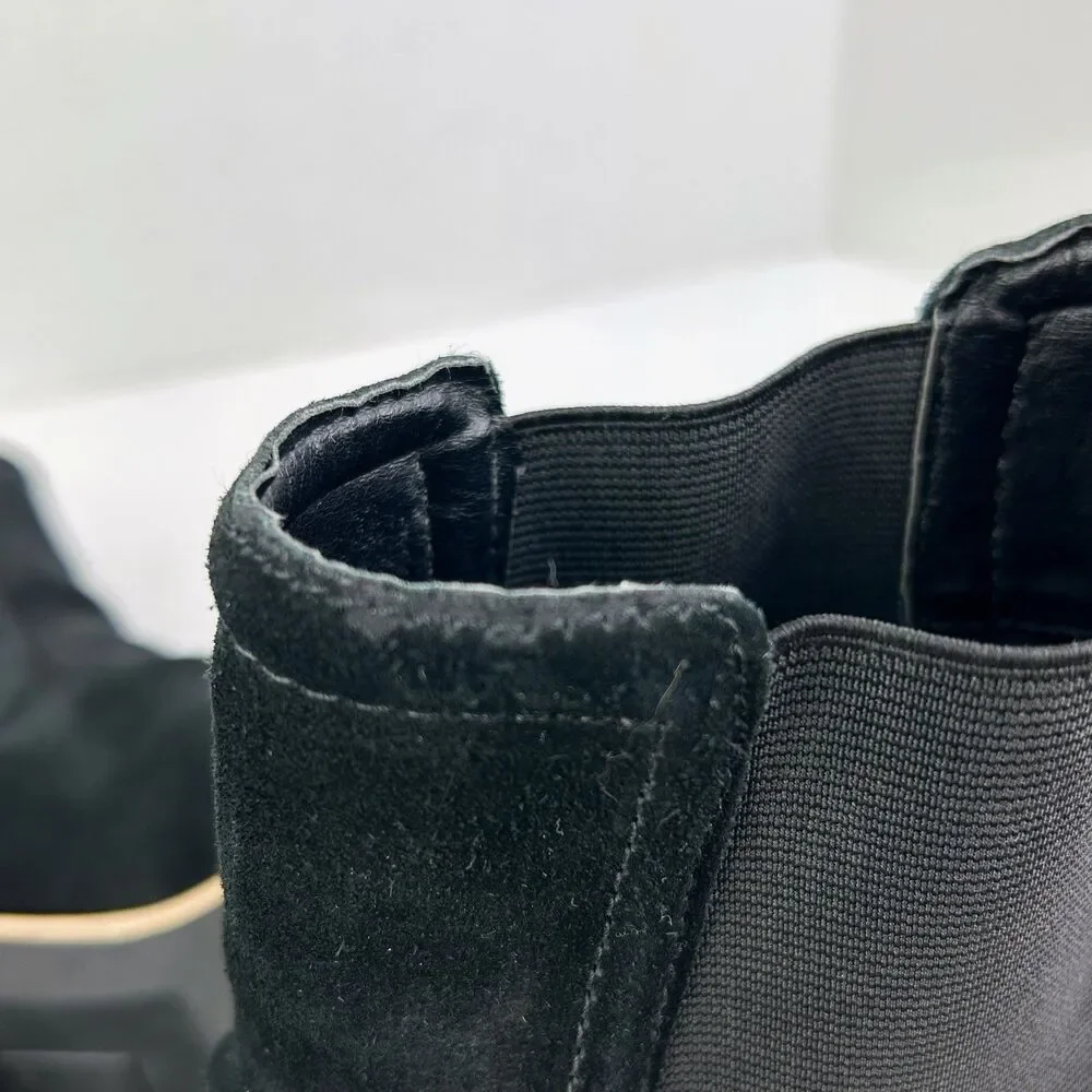 Dolce Vita Hawk H20 Waterproof Suede Lug Sole Boots Black High Ankle Booties 11